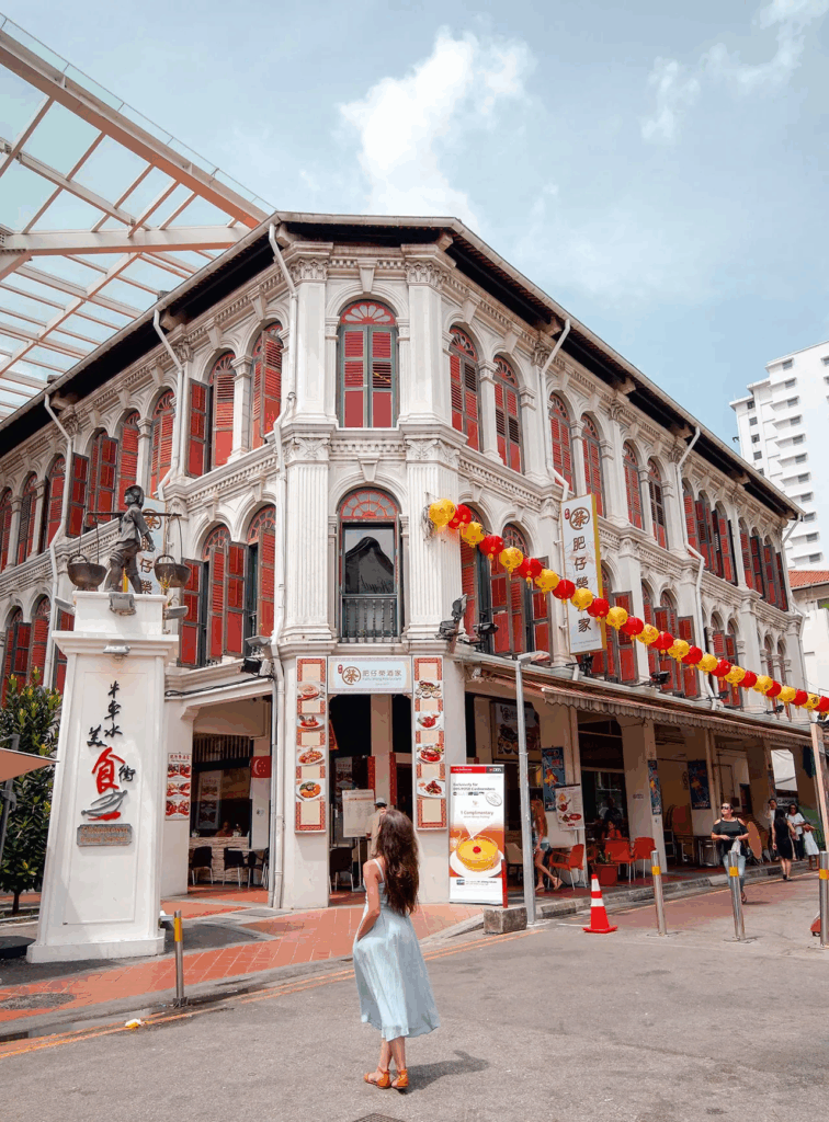 Red lanterns decorating Singapore's Chinatown streets – exploring cultural districts is a must-do thing to do in Singapore